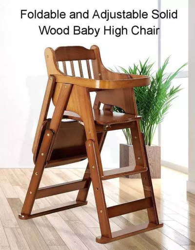 Adjustable Wooden High Chair