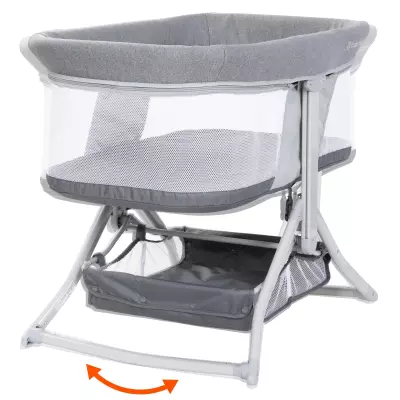 Quick-Fold 2-in-1 Rocking Bassinet- Shadow Stone Gray