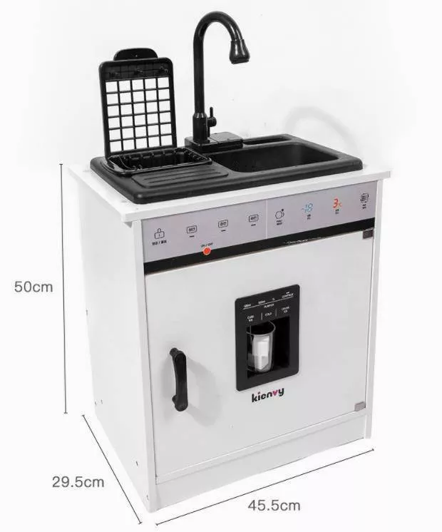 2in1 Pretend Cooking Sets Wooden Electric Kitchen Toys with Real Water