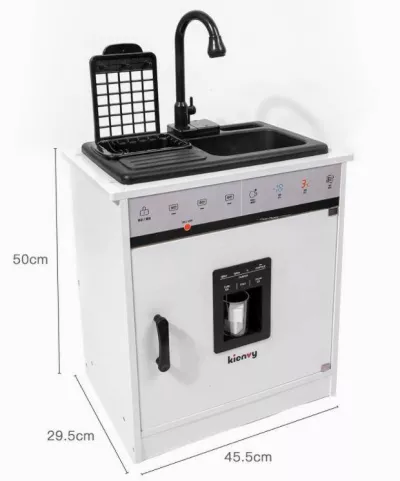 2in1 Pretend Cooking Sets Wooden Electric Kitchen Toys with Real Water