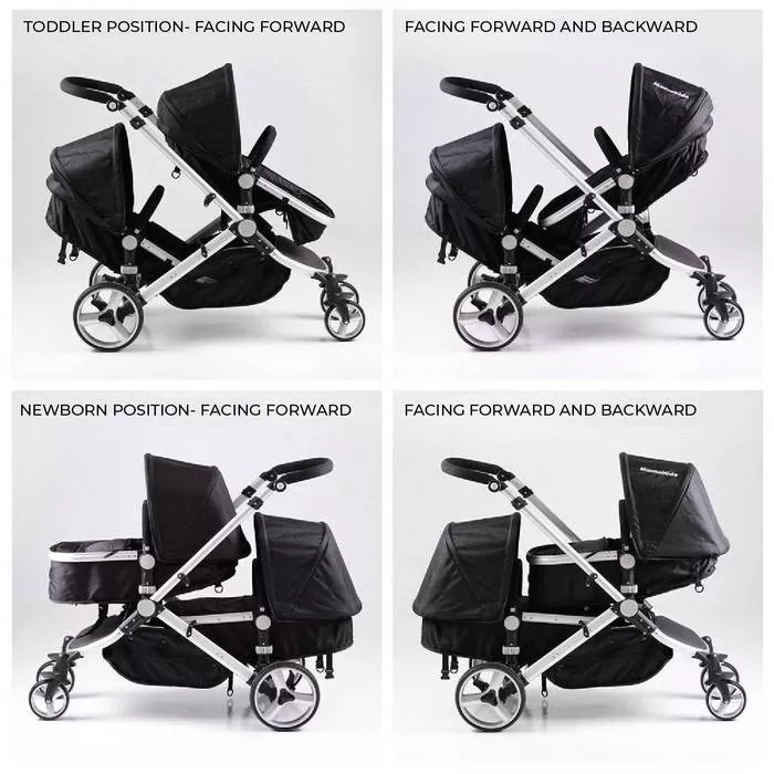 QTbabies Twin Double Stroller