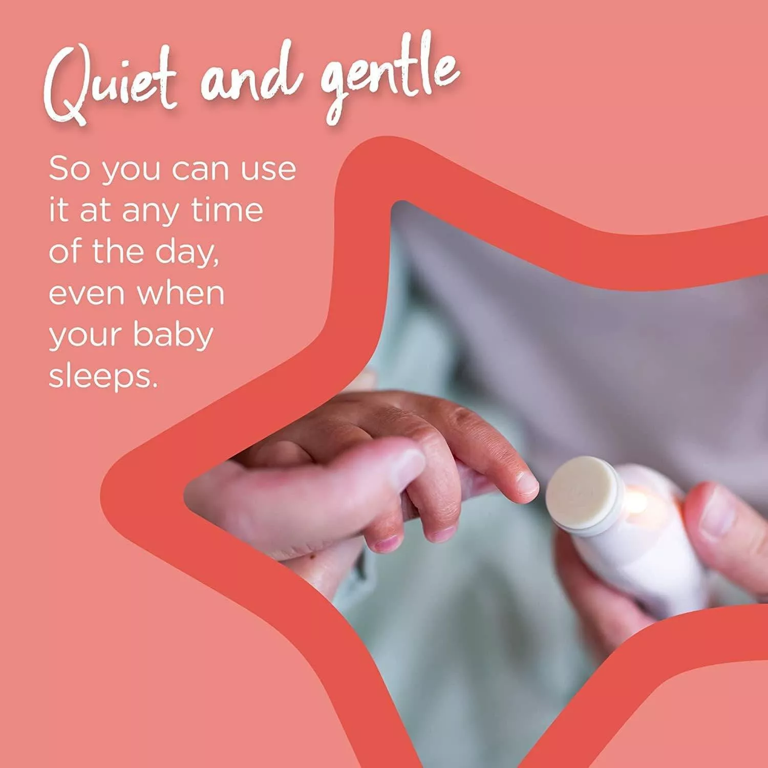 Tommee Tippee Electric Baby Nail File Trimmer, Battery-Powered