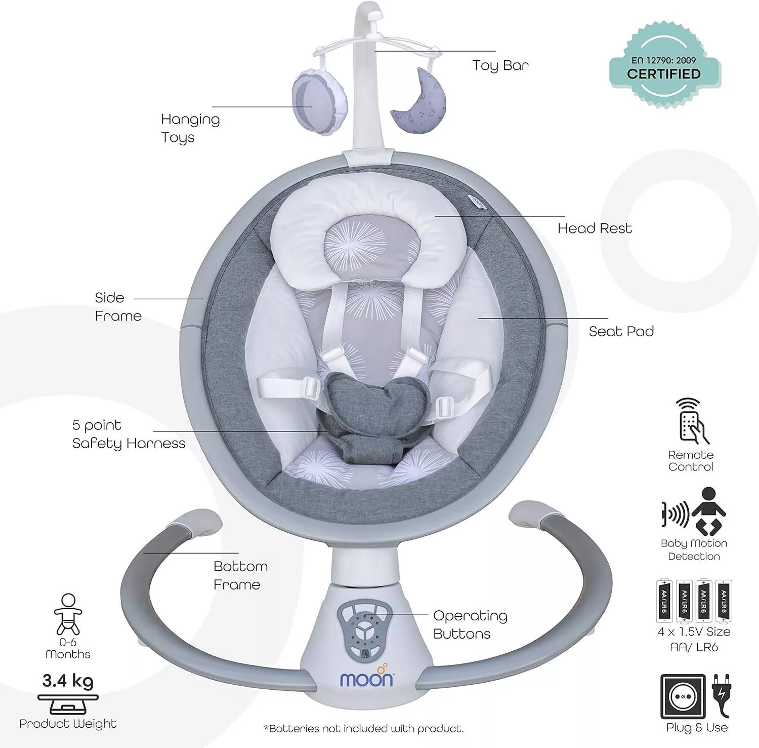 Moon Baby Swing GREY