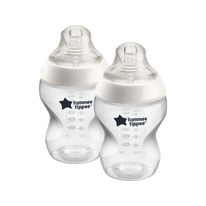 Tommee Tippee - Closer To Nature Feeding Bottle - Pack of 2 x 260ml - Clear