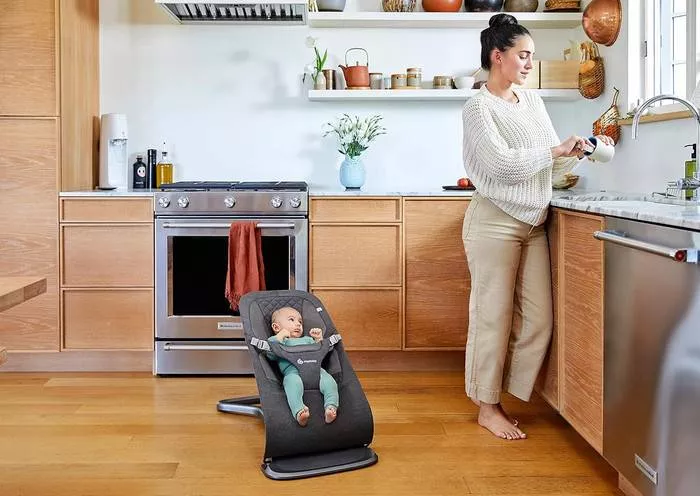 Ergobaby Evolve 3-in-1 Bouncer, Adjustable Multi Position Baby Bouncer Seat, Fits Newborn to Toddler,