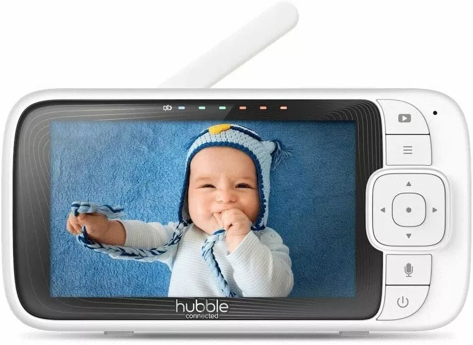 Hubble Nursery Pal Link Premium - 5-Inch Smart Security Baby Monitor, Single Camera
