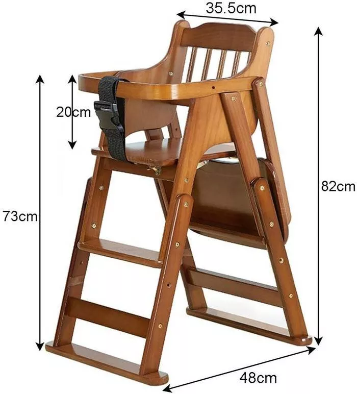 Adjustable Wooden High Chair
