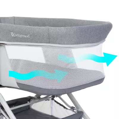 Quick-Fold 2-in-1 Rocking Bassinet- Shadow Stone Gray