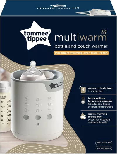 Tommee Tippee Multiwarm Bottle and Pouch Warmer, Warms Baby Feeds to Body Temperature in Minutes, Automatic Timer