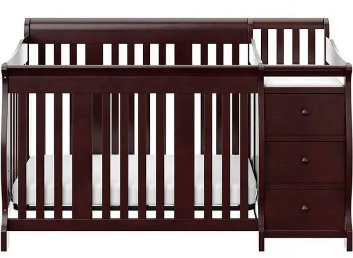 4-in-1 Convertible Crib & Changer with Bonus Water-Resistant Change Pad