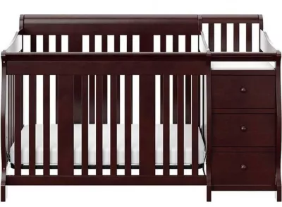 4-in-1 Convertible Crib & Changer with Bonus Water-Resistant Change Pad