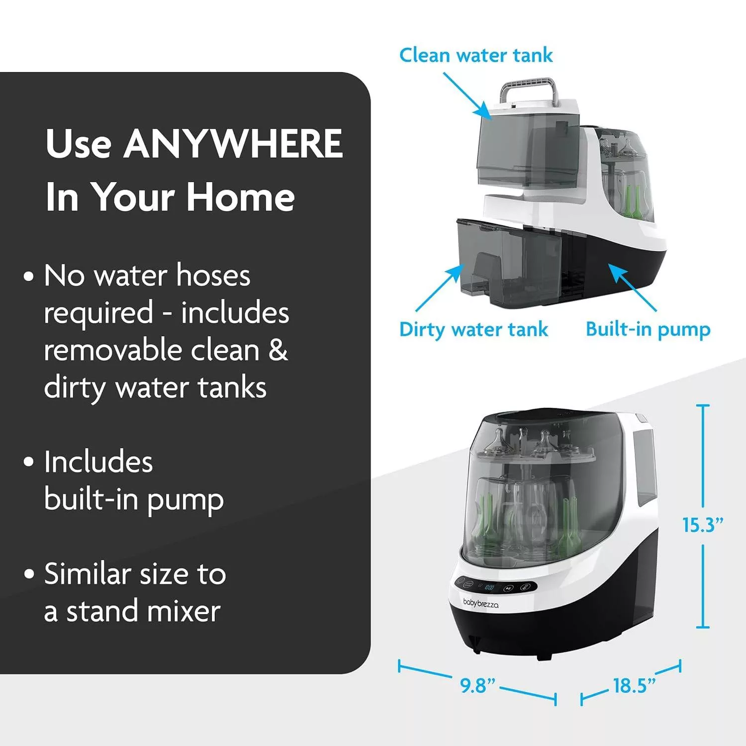 Bottle Washer Pro - All In One Washer, Steriliser, Dryer