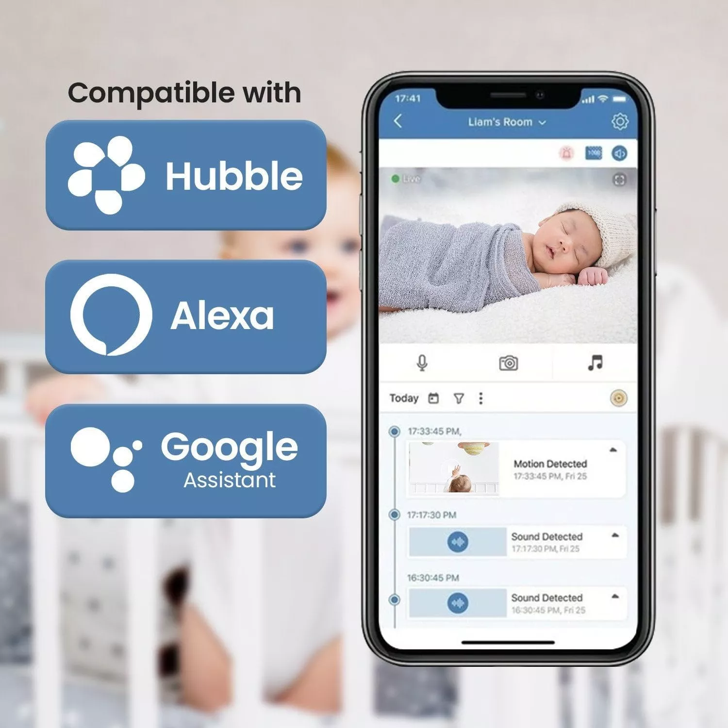 Hubble Connected Fam Cam Smart Wi Fi HD Baby Monitor