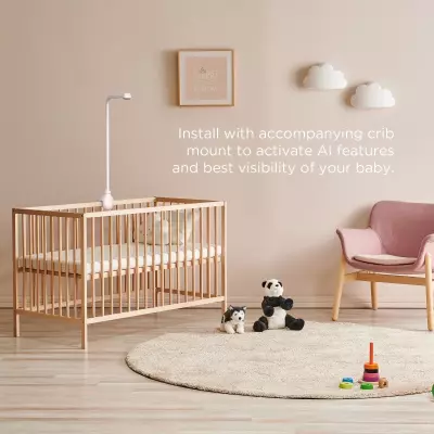 SkyVision AI Pro Twin with Adjustable Crib Mount