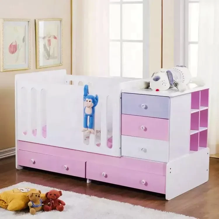 Baby Crib with Drawers