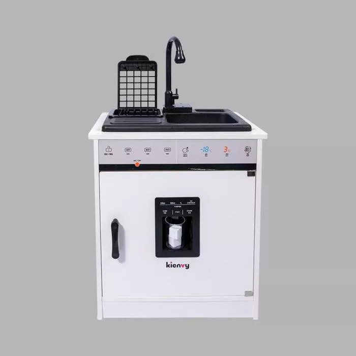 2in1 Pretend Cooking Sets Wooden Electric Kitchen Toys with Real Water