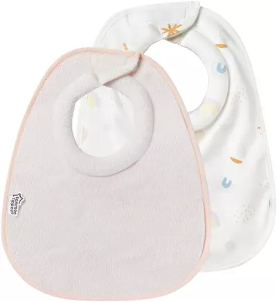 Tommee Tippee Milk Feeding Bibs, Cream, Pack of 2