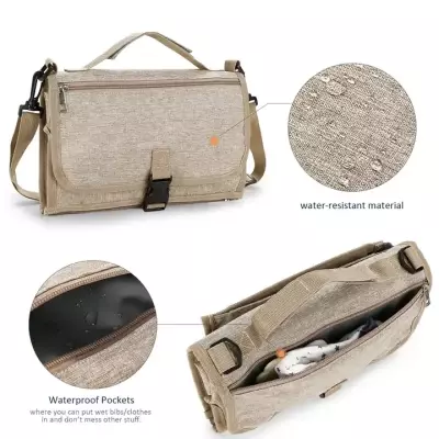 Portable Waterproof Diaper Changing Pad And Bag