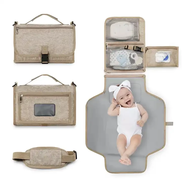 Portable Waterproof Diaper Changing Pad And Bag