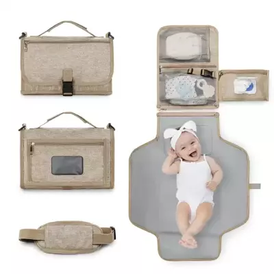 Portable Waterproof Diaper Changing Pad And Bag