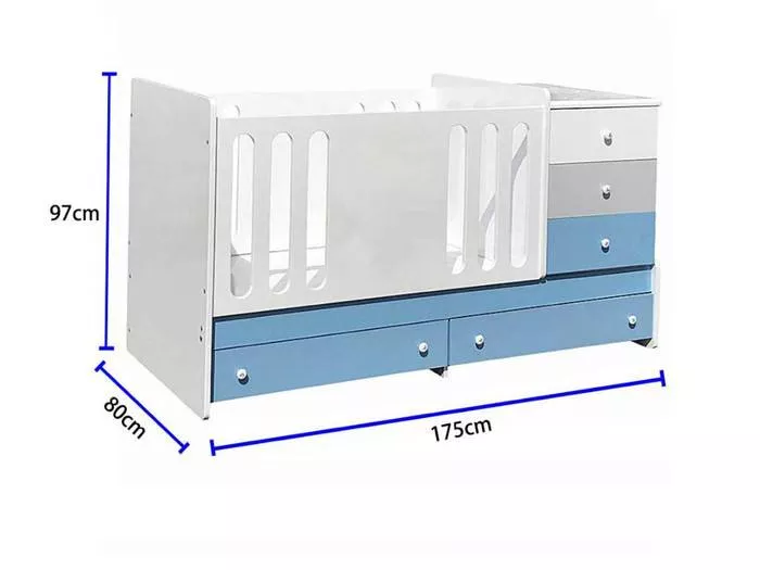 Baby Crib with Drawers