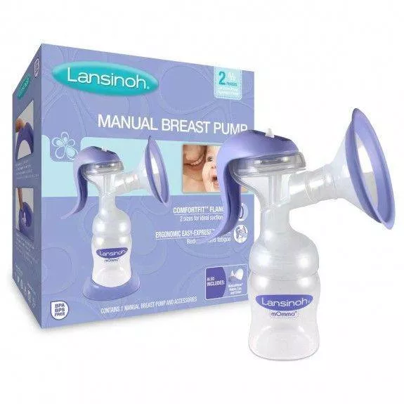 Lansinoh Manual Breast Pump with Stimulation and Expression Modes