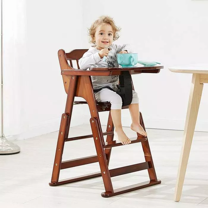Adjustable Wooden High Chair