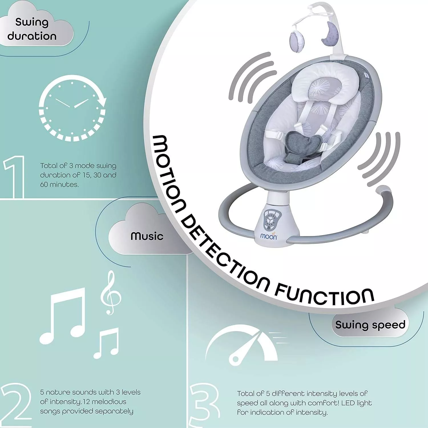 Moon Baby Swing GREY