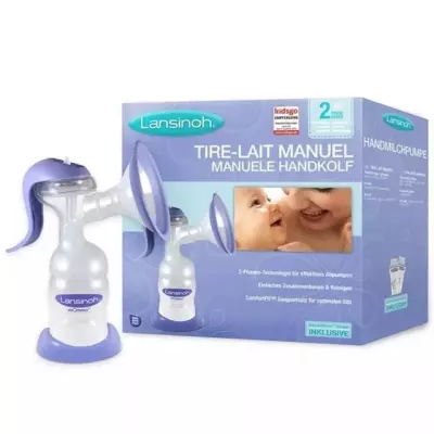 Lansinoh Manual Breast Pump with Stimulation and Expression Modes