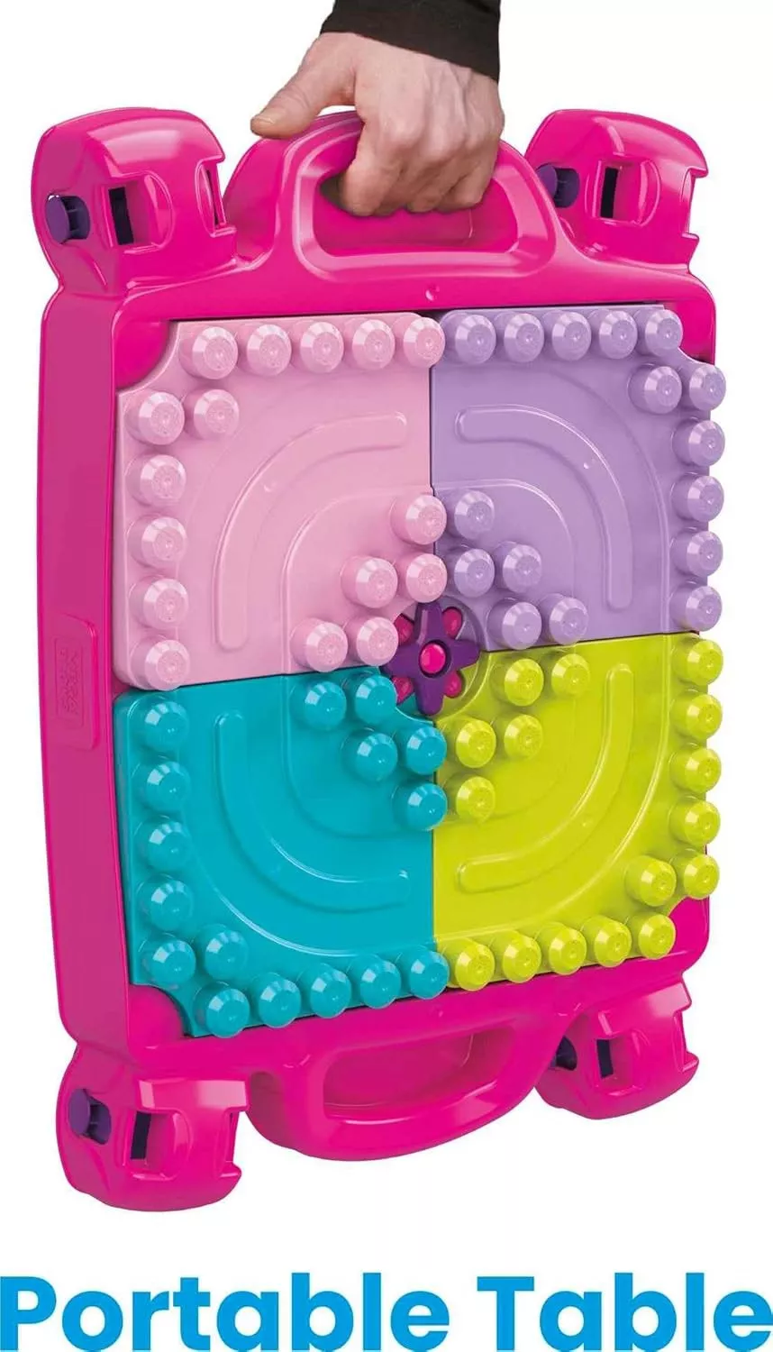 Mega Bloks Build 'N Learn Table, Pink