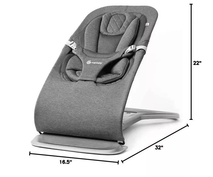 Ergobaby Evolve 3-in-1 Bouncer, Adjustable Multi Position Baby Bouncer Seat, Fits Newborn to Toddler,