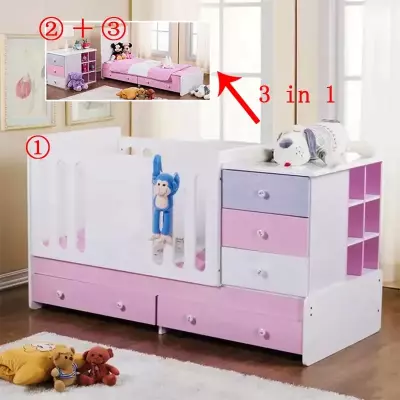 Baby Crib with Drawers