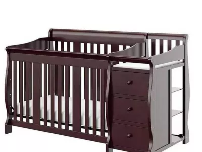 4-in-1 Convertible Crib & Changer with Bonus Water-Resistant Change Pad