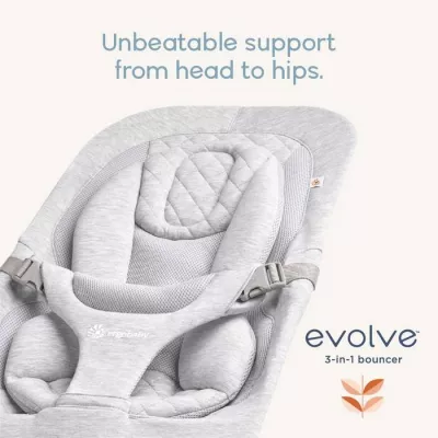 Ergobaby Evolve 3-in-1 Bouncer, Adjustable Multi Position Baby Bouncer Seat, Fits Newborn to Toddler,
