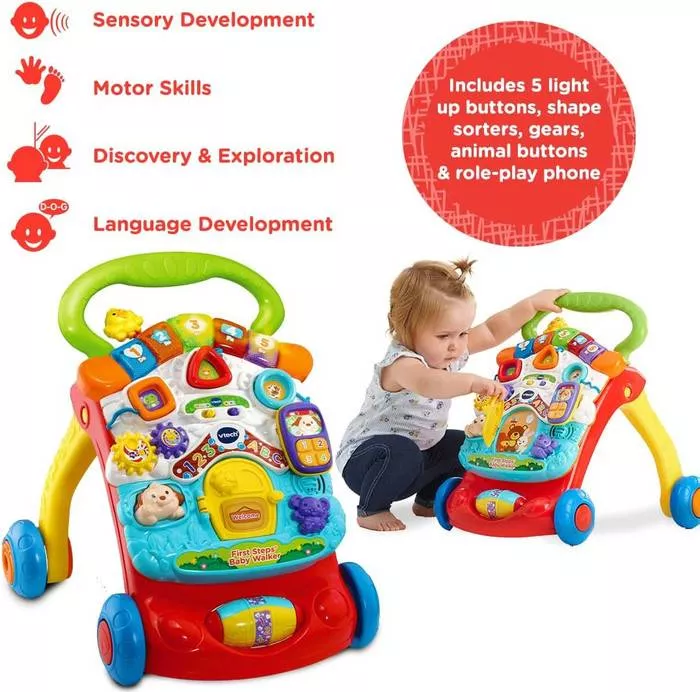 VTech First Steps Baby Walker- Interactive Educational Walking Walker