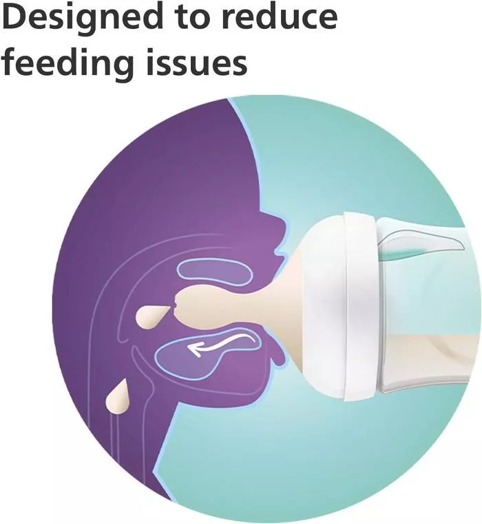 Philips Avent Natural Response Baby Bottle - 260ml Baby Milk Bottle with AirFree Vent, BPA Free for Newborn Babies Aged 1 Months+