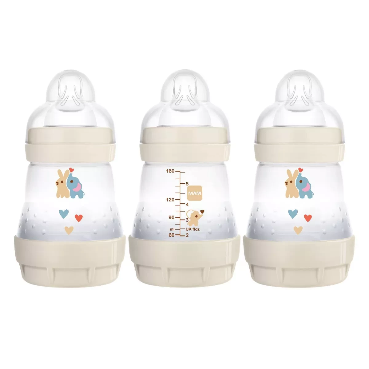 MAM Easy Start Anti-Colic Baby Bottles 0m+ - 5oz/3pk - Unisex