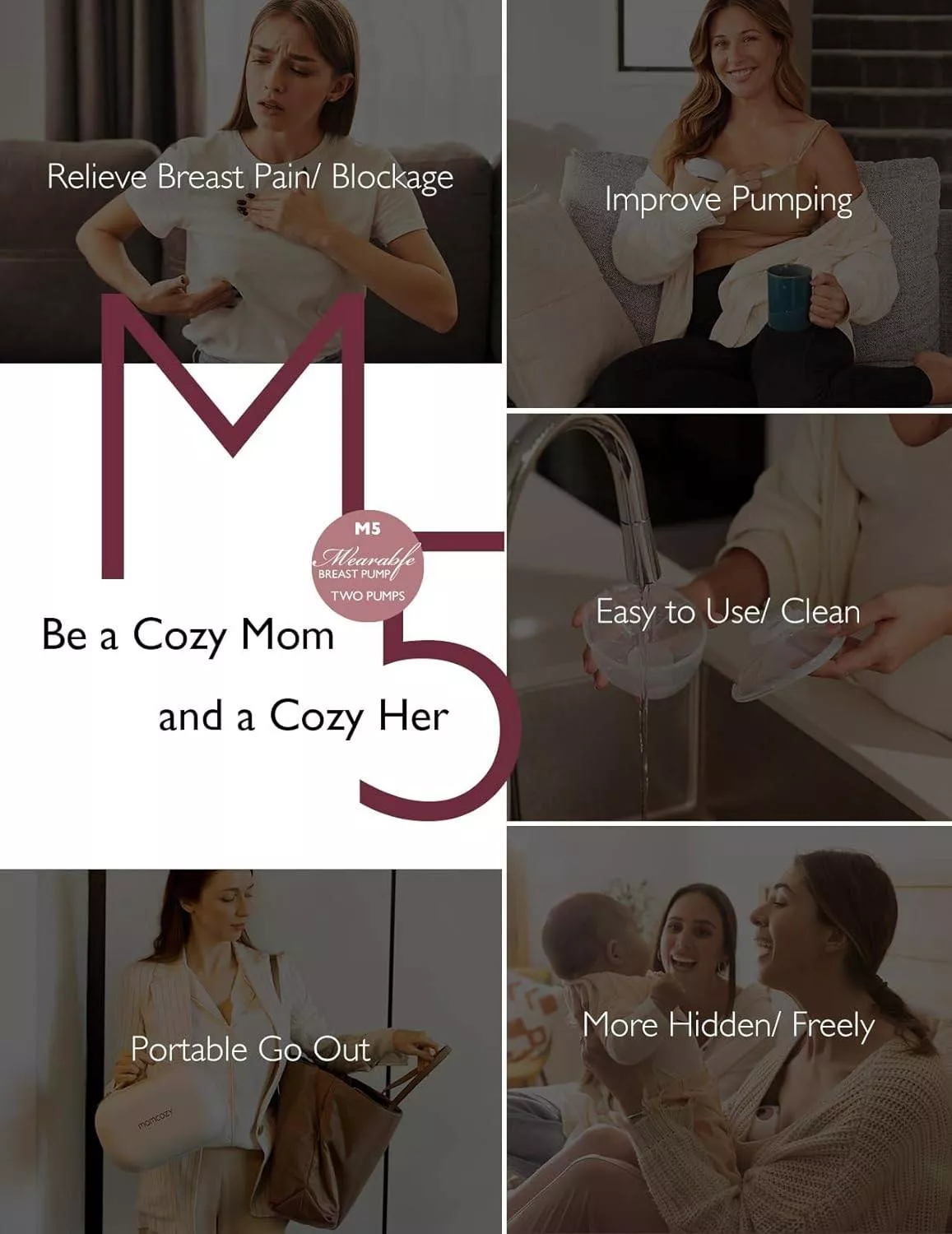 Momcozy Breast Pump Hands Free M5