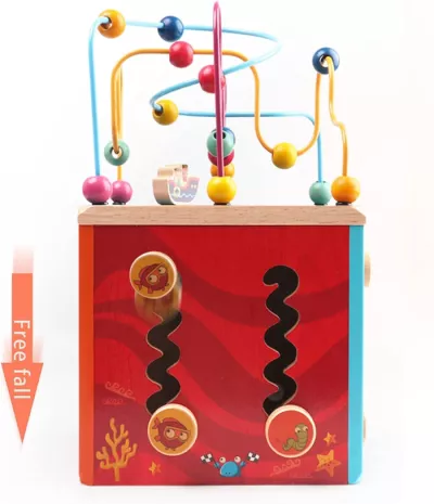 Wooden Activity Cube Bead Maze Toy