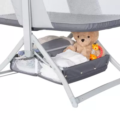 Quick-Fold 2-in-1 Rocking Bassinet- Shadow Stone Gray